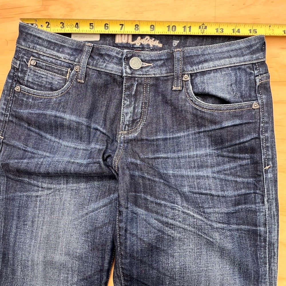 KUT from the Kloth Catherine Boyfriend Jeans Dark Wash Size 6 Straight Leg Denim - Picture 6 of 11